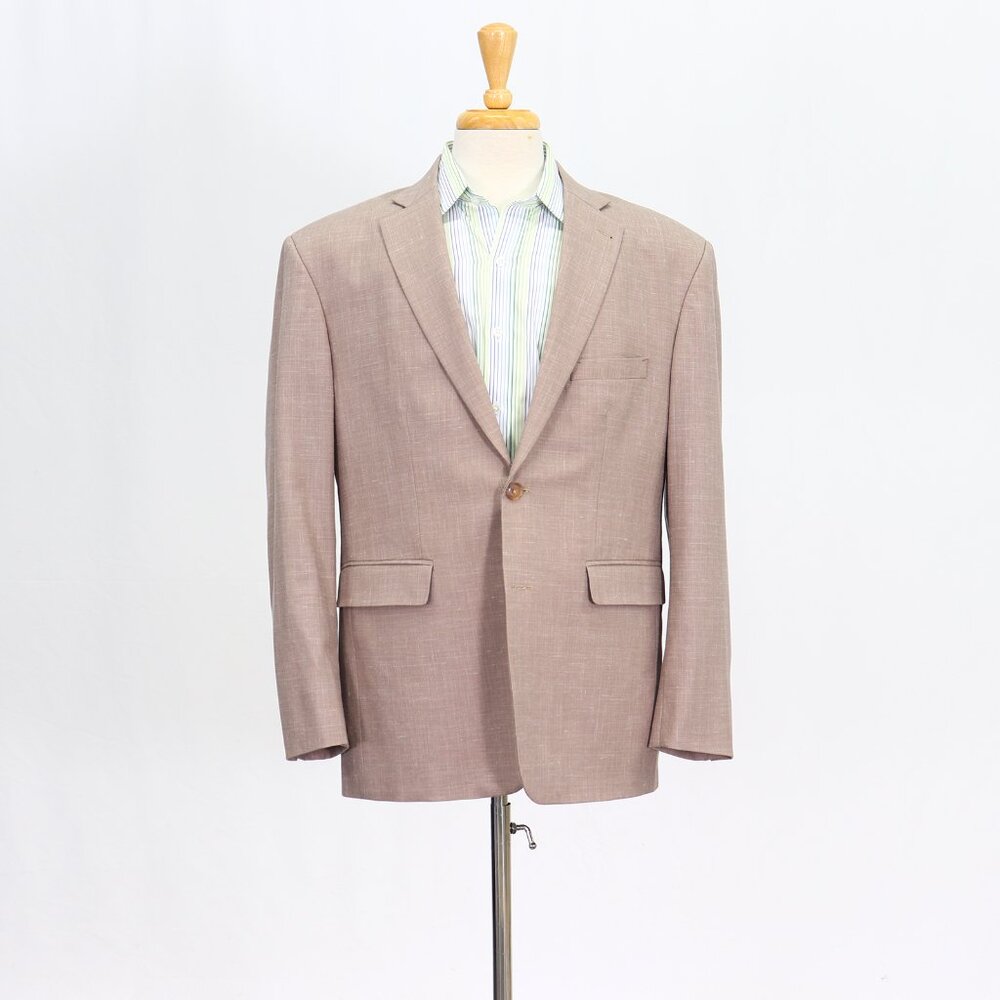 Bespoke 44R Brown Blazer Sport Coat Jacket 2-Button Solid Y853